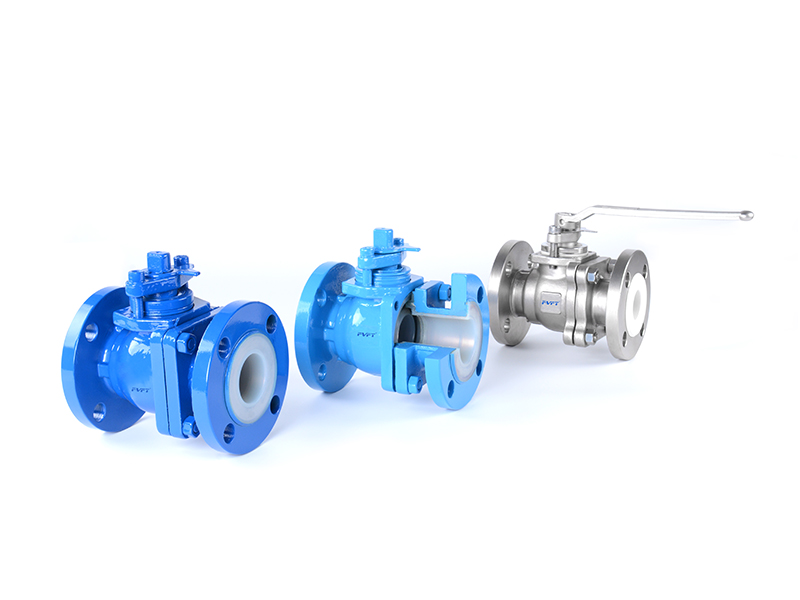 FVFT PTFE PFA FEP Lined Ball Valve