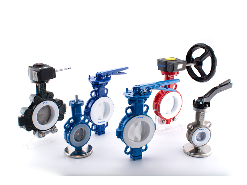 FVFT PTFE PFA FEP Lined Butterfly Valve